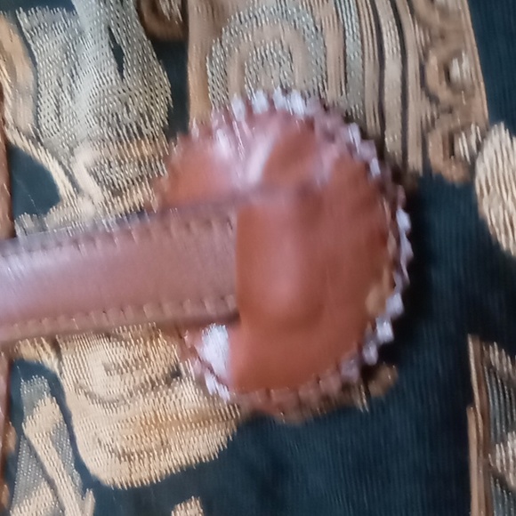 ETRUSCO VINTAGE ITALIAN MADE LEATHER & TAPESTRY SHOULDER BAG -TANS GRAYS BLACK - Picture 7 of 16